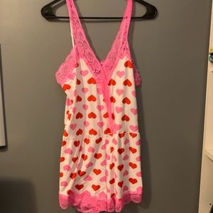 💕❤️Pink and Red Hearts PJ Romper❤️💕